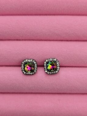 Multicolor Holographic Stud Earrings - Women Jewelry